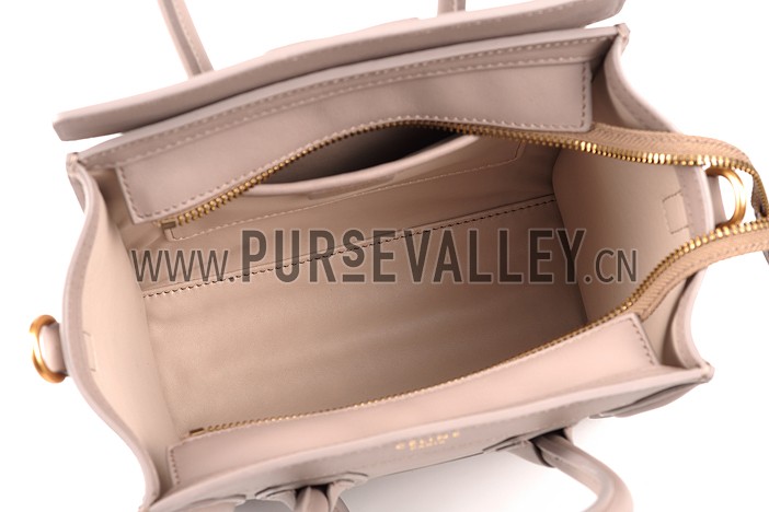 Celine Nano Luggage Beige
