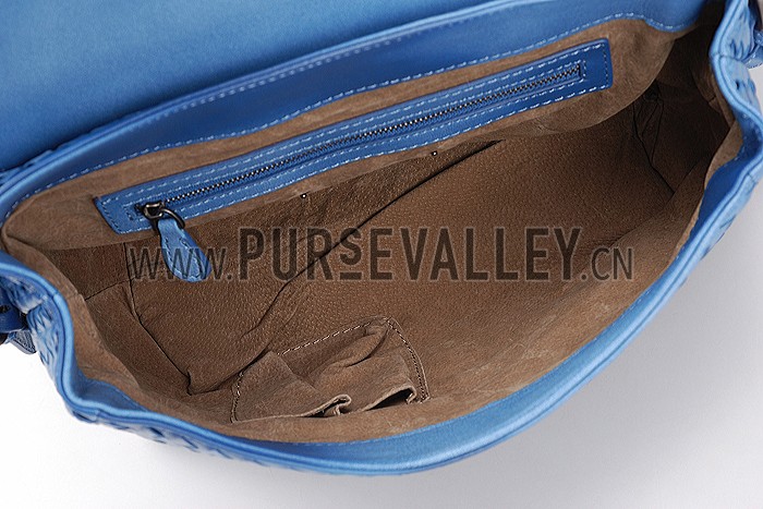 Bottega Veneta Rialto Shoulder Blue Bag