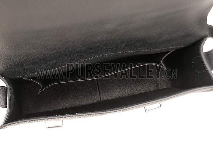 Hermes Man Messenger Large Black Bag