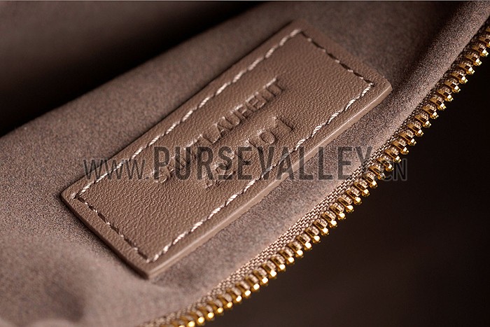 Saint Laurent Monogram Cabas Khaki Matelasse Leather Bag