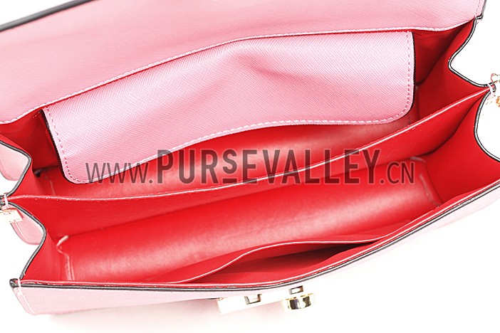 Prada Saffiano Leather Lux Small Pink Bag