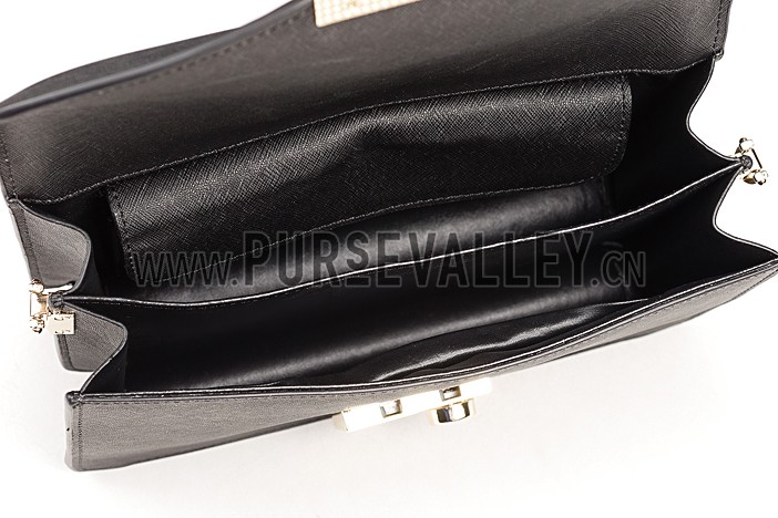 Prada Saffiano Leather Lux Small Black Bag