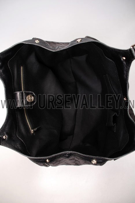 Gucci Sukey Large Tote Black Trim Black Fabric