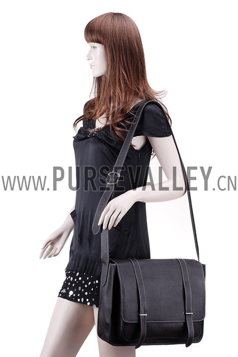 Hermes Man Messenger Bag Black