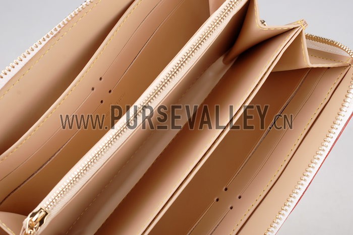 Louis Vuitton Studded Zipped Long White Murakami Wallet