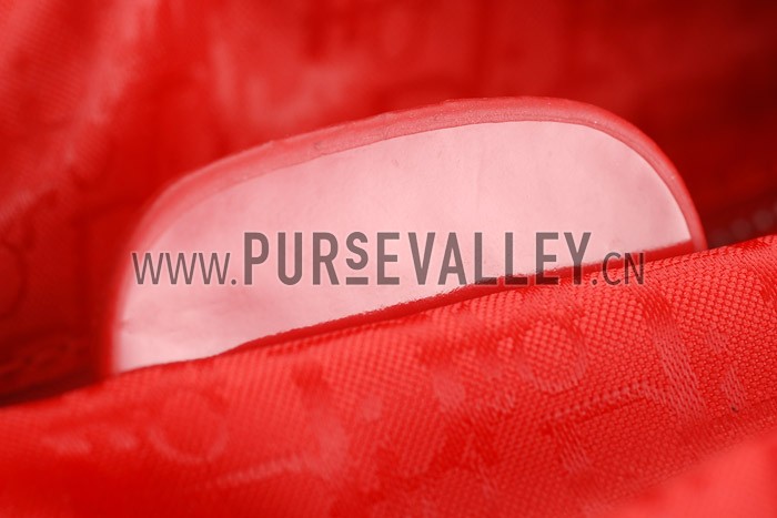 Dior Small Lady Cannage Bag Patent Leather Red