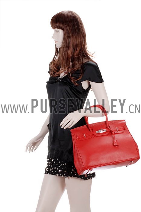 Hermes Medium Red Birkin Bag