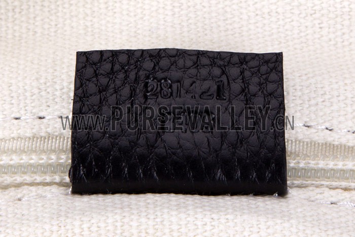 Gucci Web Black Leather Medium Messenger Bag