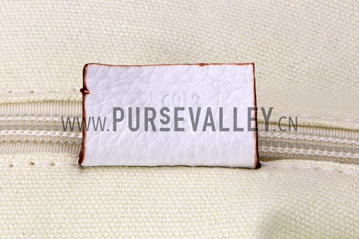 Gucci Web White Leather Small Messenger Bag