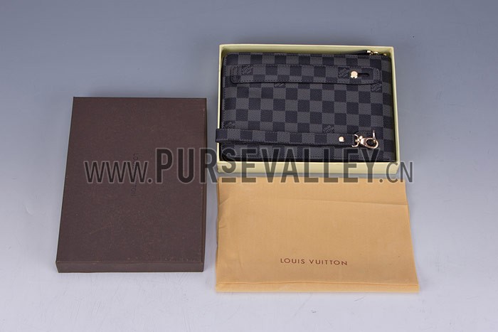 Louis Vuitton Damier Graphite Mini iPad Clutch with Hand Strap
