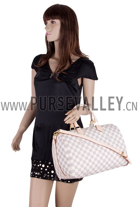 Louis Vuitton Damier Azur Speedy 35 with Shoulder Strap