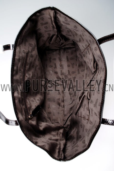 Gucci Heart Bit Canvas Large Tote Brown