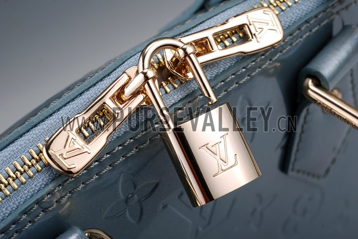 Louis Vuitton Vernis Alma PM Grey-Blue