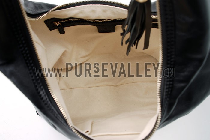 Gucci Soho Large Hobo with Embossed Interlocking G Black