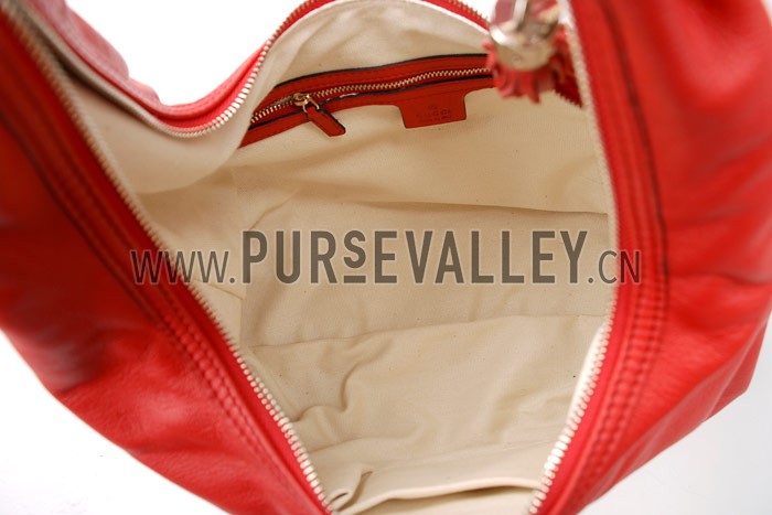 Gucci Soho Large Hobo with Embossed Interlocking G Red