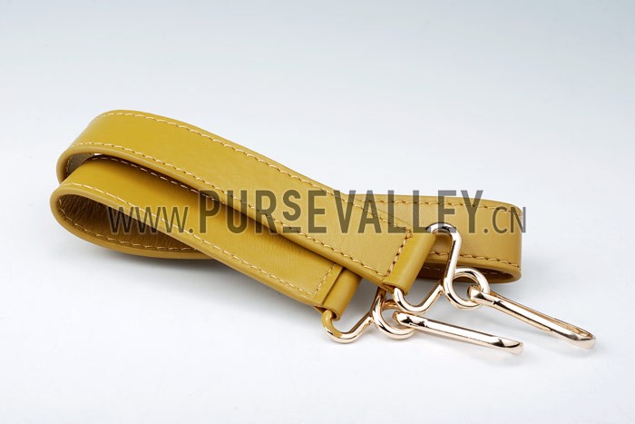 Burberry Large Bridle House Check Belted Hobo Bag Yellow