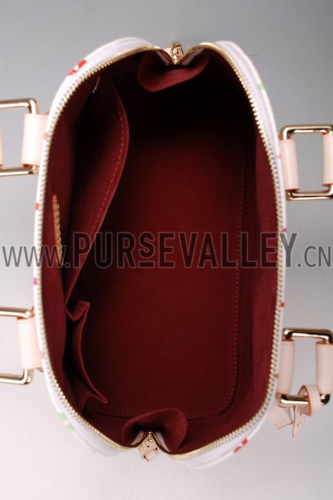 Louis Vuitton White Murakami Alma PM