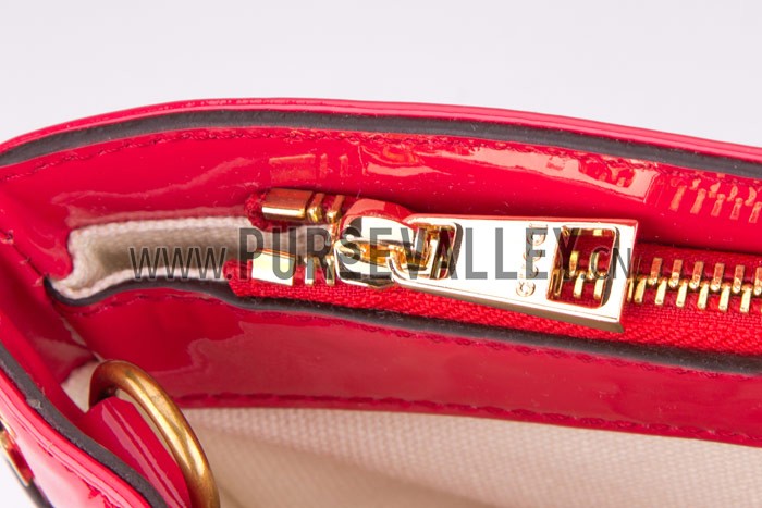 Gucci Bright Bit Pink Patent Leather Top Handle Tote