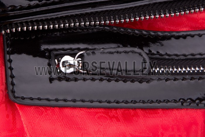 Dior Small Lady Cannage Bag Patent Leather Black