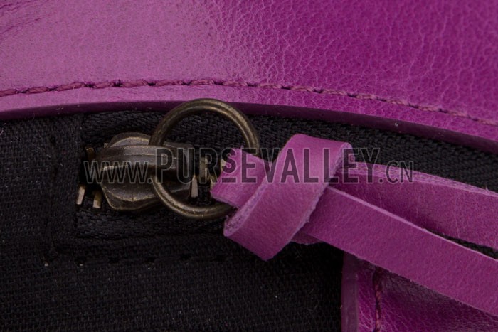 Balenciaga Giant Gold Envelope Wallet with Strap Purple