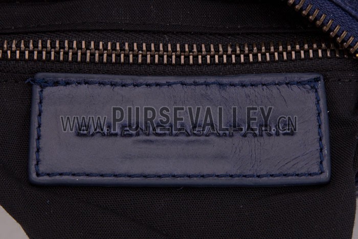 Balenciaga Giant Gold Hip Purse Dark Blue