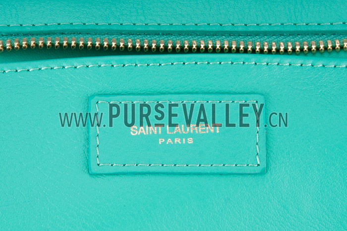 YSL Cabas Small Leather Shopper Azure