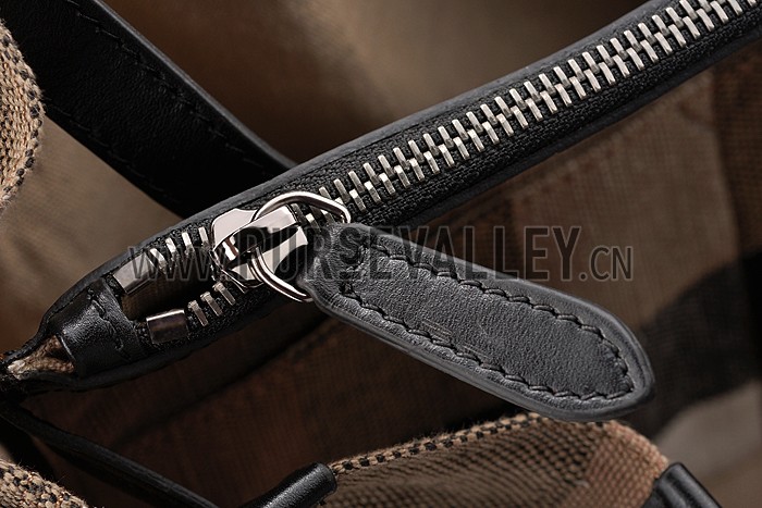 Burberry Large Canvas Check Backpack Black 607807