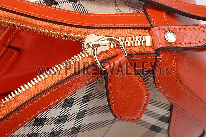 Burberry Large Tassel Bowler Bag Orange 607827