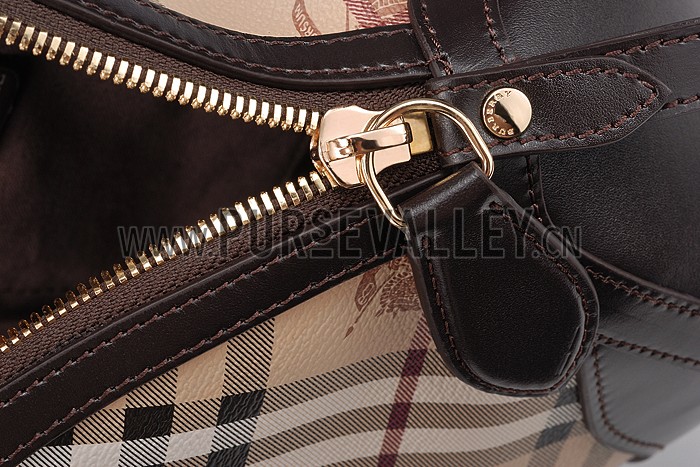 Burberry Large Tassel Bowler Bag Brown 607828