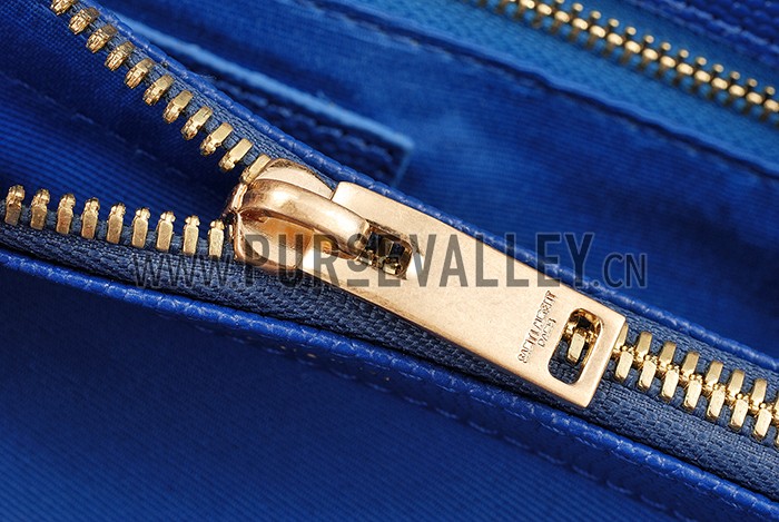 Saint Laurent Classic Monogram Shopping Bag Royal Blue 607879