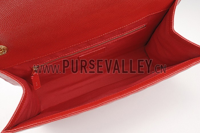 Saint Laurent Classic Monogram Satchel Red 607884