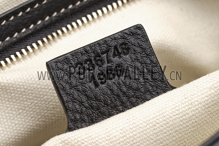 Gucci Medium Horsebit Black Leather Flap Bag 607336