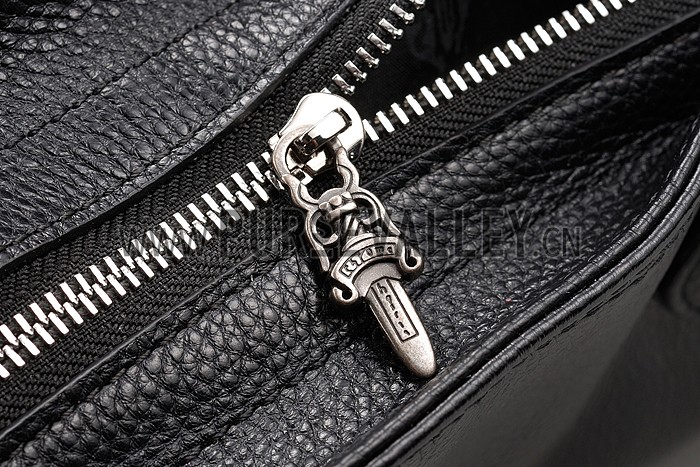 Chrome Hearts Big Leather Tote Black 607440