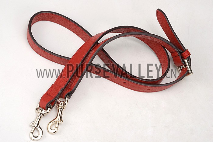 Gucci Bamboo Shopper Leather Small Tote Red 607320