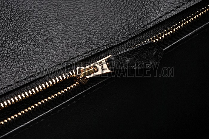 Hermes Birkin 35 Black Ostrich Leather 607482