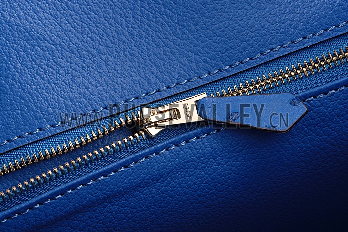 Hermes Birkin 35 Blue Ostrich Leather 607483