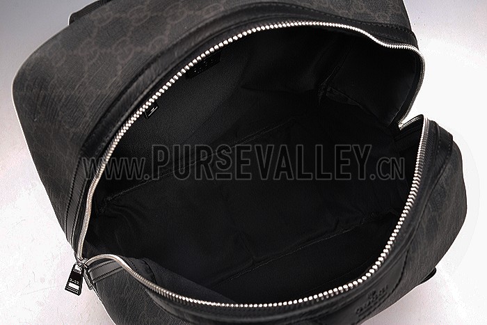 Gucci GG Canvas Backpack Black/Grey 607932