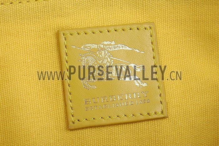 Burberry Tassel Tote Bag Yellow Barley 608261
