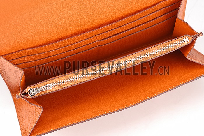 Hermes Constance Long Wallet Orange 608080