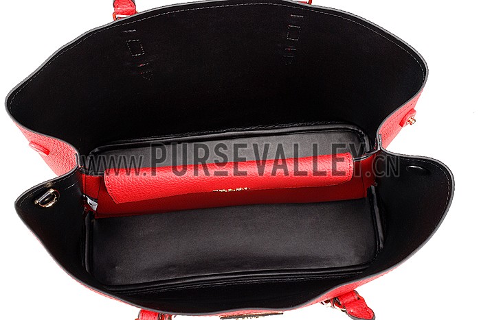 Prada Saffiano Soft Double Bag Red
