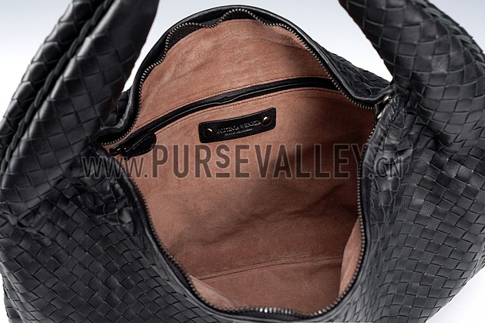 Bottega Veneta Intrecciato Nappa Hobo Bag Black