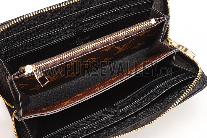 Louis Vuitton Zippy Wallet Retiro Wallet Black