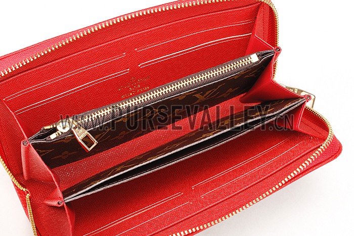 Louis Vuitton Zippy Wallet Retiro Wallet Red