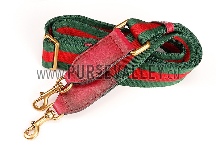 Gucci Lady Web GG Small Canvas Bag Dark Red