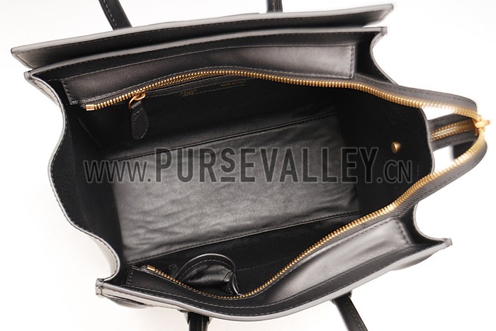 Celine Micro Luggage Black Leather/Suede Leather