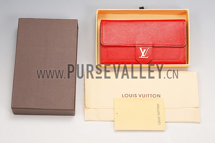 Louis Vuitton Lockme Wallet Red