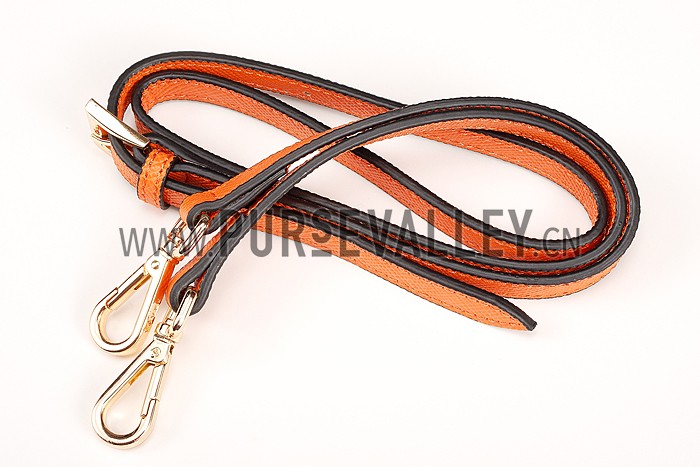 Prada Saffiano Double Tote Orange