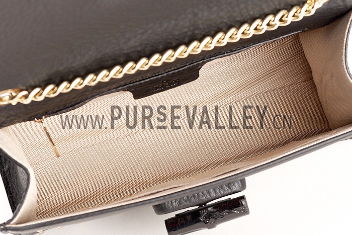 Gucci Miss Bamboo Studded Bag Black