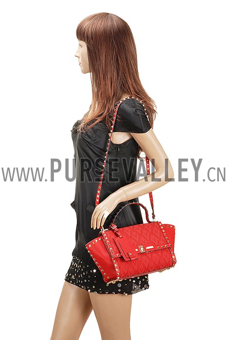 Valentino RockStud Shoulder Red Bag
