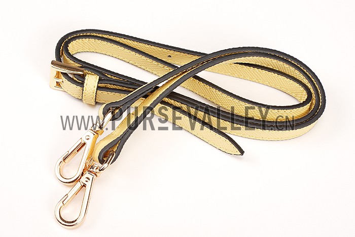 Prada Saffiano Double Tote Yellow